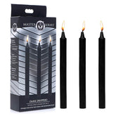 Master Series Fetish Drip Candles Black Three Pack Drip Candles