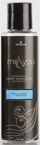 Me and You Vanilla Sugar Massage Oil with Sweet Pea Scent 4.2 Oz Massage Oil