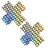 Mirrored Mayhem Super Holographic Nipztix Nipple Pasties Set Pasties