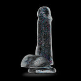 Naturally Yours 6 Inch Glitter Dildo Sparkling Clear Toy DONGS