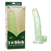 Naughty Bits I Leaf Dick Glow in the Dark Green Weed Leaf Dildo 8 Inch DONGS