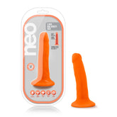 Neo Dual Density Cock 6 Inch Neon Orange Vibrator DONGS