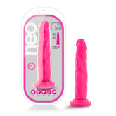 Neo Dual Density Cock 7.5 Inch Neon Pink Dildo DONGS