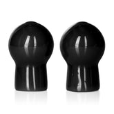 Nipple Play Advance Nipple Suckers Black PVC Mini Suckers 2.25 Inch x 1 Inch Nipple Stimulators
