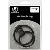 Nitrile Dual Cock Ring Black for Enhanced Comfort and Grip COCK RINGS