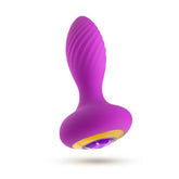 Oh My Gem Amethyst Anal Plug with 7 Vibration Settings Purple Butt Plugs - Vibrating