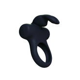 Ohhh Bunny Frisky Bunny Vibrating Ring Black Pearl Sex Toy Cock Rings Vibrating