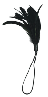 Pleasure Feather Black Feather Tickler with Wrist Cord for Adults Whips & Paddles