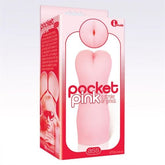 Pocket Pink Realistic Male Masturbator Sleeve for Pleasure Strokers - Manual