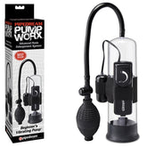 Pump Worx Beginner Vibrating Penis Pump Clear Black Pumps