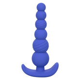 Cheeky X-6 Beads Silicone Anal Probe in Purple with Gradually Beaded Shaft and Pull Handle Base > Anal Range > Butt Plugs