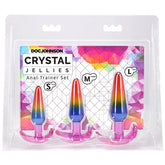 Crystal Jellies Rainbow Anal Trainer Set – Beginner Friendly Anal Plugs Rainbow > Anal Range > Butt Plug Kits