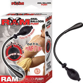 Ram Black Anal Balloon Pump with Safety Release Valve and Bulb ANAL TOYS