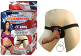 Realistic 6.5-Inch Curved Dong with Universal Strap-On Harness Harnesses & Strap-Ons