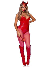 Red Devil Horns Headband and Tail Set Sexy Adult Costume Costumes