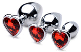 Red Heart Gem Anal Plug Set with Three Graduated Sizes > Anal Range > Butt Plug Kits