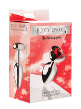Red Heart Gem Small Anal Plug Lightweight Aluminum Booty Toy > Anal Range > Jewel Butt Plugs