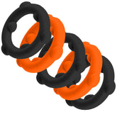 Gearheads 5 Pack Spinner Rings (Black Vapor) – Stretchy Silicone Cock Rings Cockrings