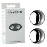 Sex & Mischief 100% Stainless Steel Balls 1.5 Inch Ben Wa Balls Silver Silver Kegel & Pelvic Exercisers