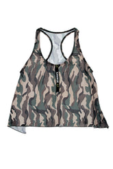 Savage Af Forest Camo Swing Top Lingerie for Workout Costumes