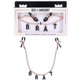Sex & Mischief Brat Charmed Nipple Clamps 45 cm Chain Nipple Stimulators