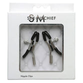 Sex and Mischief Nipple Clips with Adjustable Features and Rubber-Tipped Comfort Nipple Stimulators