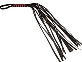 Sex and Mischief Red and Black Stripe Flogger for Adults Whips & Paddles