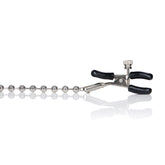 Silver Beaded Adjustable Nipple Clamps with Rubber Coating Nipple Clamps