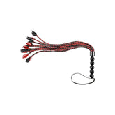 Sportsheets Saffron Braided Flogger Faux Leather Sting Whips & Paddles
