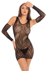 Throw Down Three Piece Mini Dress Set One Size Black Lingerie > Clothes > Dresses and Chemises