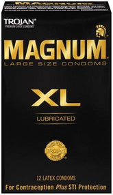 Trojan Magnum XL Lubricated Condoms 12 Pack Larger Size Condoms