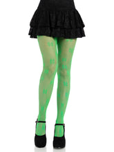 Clover Net Tights (Green) – Nylon Spandex Tights Green One Size > Clothes > Hosiery > Pantyhose & Tights