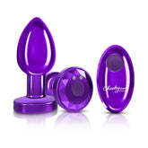 Viben Vibrating Purple Metal Anal Plug Medium with Remote Butt Plugs - Vibrating