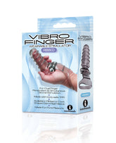 Vibro Finger Wearable Stimulator Ribbed Sexual Pleasure Toy Gray Finger Stimulator