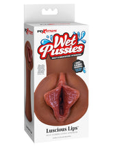 Extreme Wet Pussies Luscious Lips (Brown) – Self-Lubricating Stroker Brown Masturbation Aids for Males