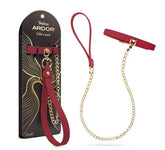 Temptasia Ardor – Adjustable Silicone Collar and Leash Set Red > Bondage Gear > Collars & Leashes