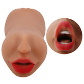 Zoey Realistic Mouth Masturbator Sleeve Brown for Men Strokers - Manual