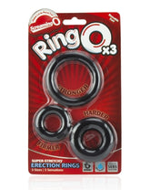 RingO X3 Cock Rings Mixed Pack - Black > Cock Ring > Sets