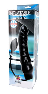 Xr Large Inflatable Dildo 11 Inch Black Bulb Quick Release 11 Inches Black DONGS