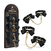 Temptasia Ardor Wrist and Ankle Restraints – Body-Safe Silicone Restraint Set Black > Bondage Gear > Restraints