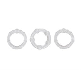 Ns Novelties Renegade Intensity Stretch Cock Ring Set Clear Clear Clear COCK RING Set