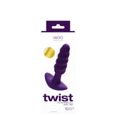 Twist Rechargeable Anal Vibe (Deep Purple) – Powerful 10 Mode Slim Anal Vibrator Purple > Anal Range > Vibrating Butt Plugs