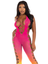 Ombre Faux Lace-Up Seamless Footless Bodystocking – One Size Lingerie Multi One Size > Clothes > Bodies and Playsuits