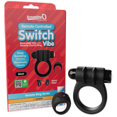Remote Control Switch Vibe (Black) – Waterproof Rechargeable Double-Sided Vibrating Cock Ring