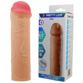Nile 6.5 Inch Penis Sleeve – Extra Length Erection Extender Beige > Sex Toys For Men > Penis Sleeves