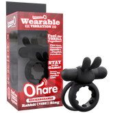 Ohare (Black | Blue | Green) – Rechargeable Silicone Rabbit Vibrating Cock Ring Black > Cock Ring > Vibrating