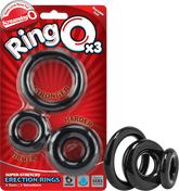RingO X3 Cock Rings Mixed Pack - Black Black > Cock Ring > Sets