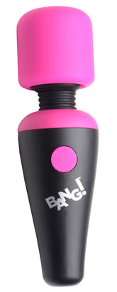 Bang 10X Vibrating Mini Silicone Wand Pink with Flexible Neck and Rechargeable Electric Massager