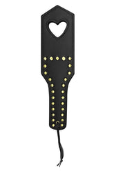 Spanker (Black/Red) – Premium Faux Leather Spanker With Studs and Heart Detail Black > Bondage Gear > Whips & Floggers