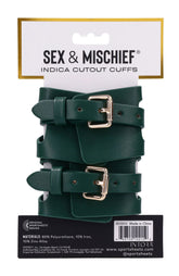 Indica Cutout Cuffs (Green) – Luxury Collar Green > Bondage Gear > Collars